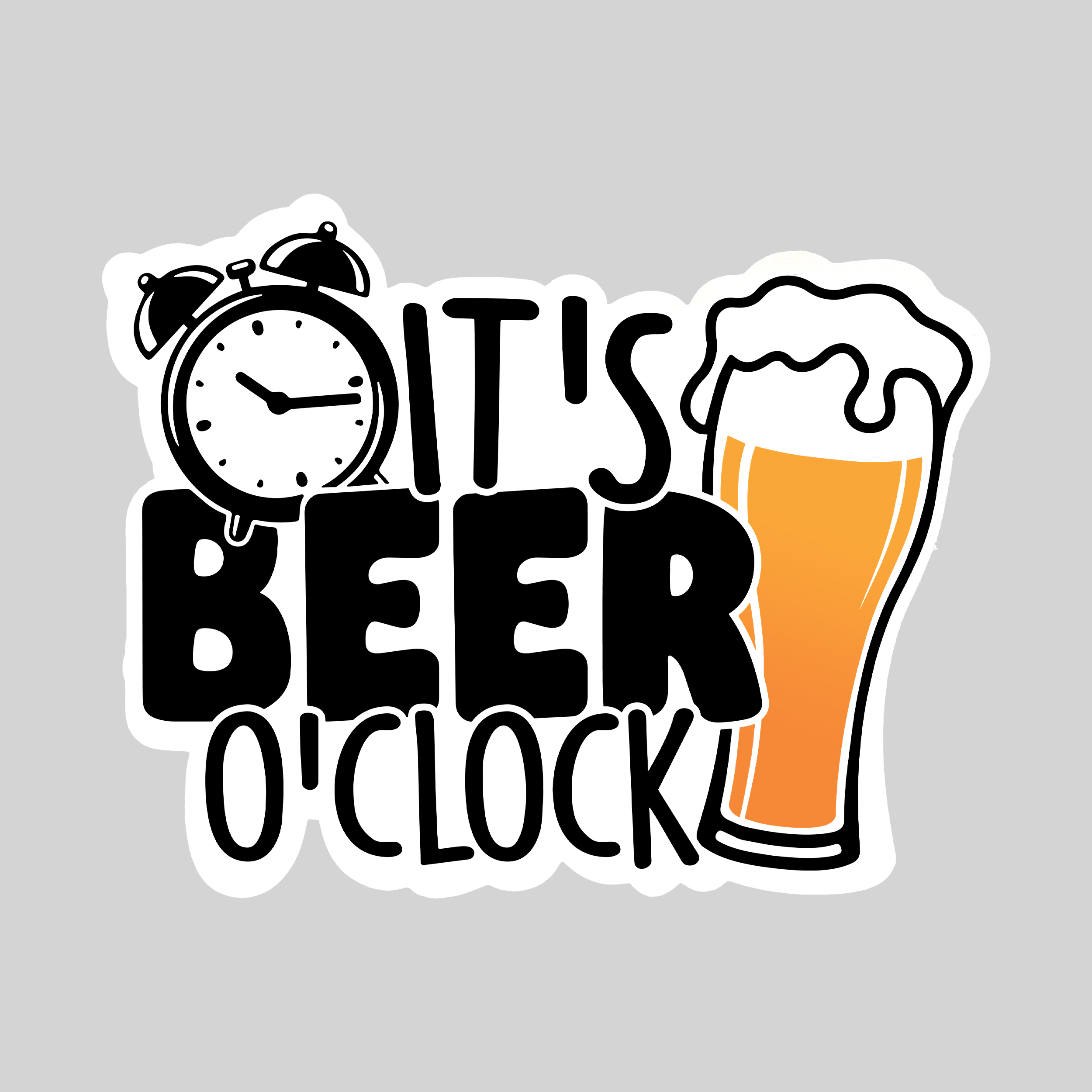 Its Beer Oclock Sticker