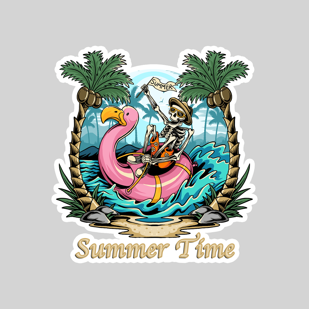 Summer Time Sticker